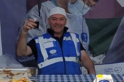 Mark Hehir volunteering with Global Health